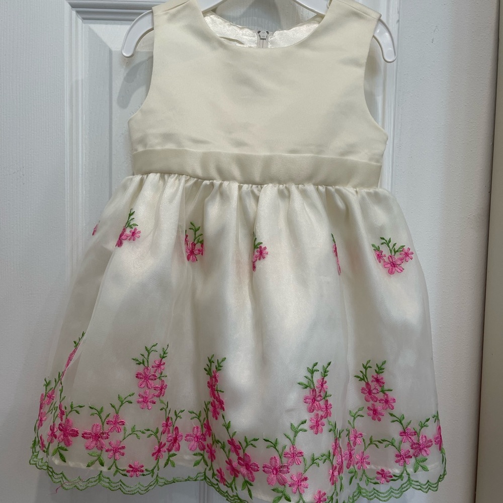 Baby girl embroidered flower dress 18 months